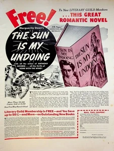 1941 The Sun is My Undoing Book Sale Print Ad Gone With the Wind Literary Guild - Picture 1 of 1