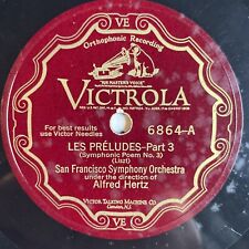 12" 78 RPM-Alfred Hertz-Les Preludes Pt. 3/4/Liszt - Victrola 6864