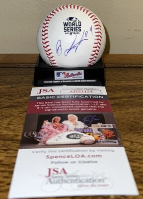 Orlando Arcia Autographed Signed 2021 World Series Baseball Braves JSA COA - Изображение 1 из 2