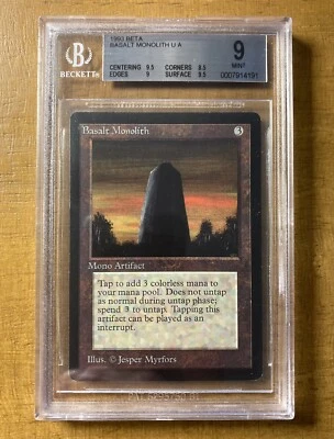 MTG✨BASALT MONOLITH ✨Beta BGS 9 MINT UNCOMMON Mono Artifact 1993 J. Myrfors Art - Image 1 of 2