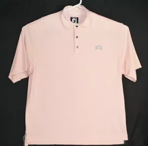 FootJoy ProDry Lisle Mens Size XL Pink Performance Polo Shirt Lion Crest - Picture 1 of 3