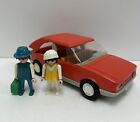 PlayMobil Voiture Cabriolet Rouge + 2 Figurines Adultes-Geobra-Vintage-1986
