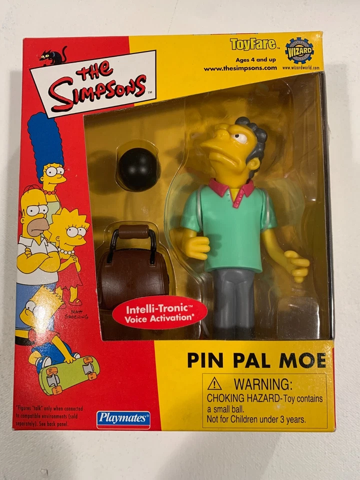 The Simpsons PIN PAL MOE Toyfare (Wizard) Exclusive Wizard Playmates 2001 - Imagem 1 de 4