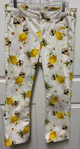 Jeans PILCRO e la tipografia bianchi taglia 31 vita alta bootcut Limoni cropped - Foto 1 di 11