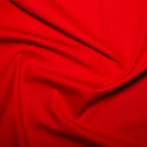 Crafts Fabrics Cotton Plain Bright Red Cotton 112cm Wide Poplin Fabric - Picture 1 of 1