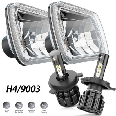 一对 7x6 英寸车头灯 H6054 高/低光束 DRL 适用于纯银商用卡车 LT9500 — 第 1/4 张图片