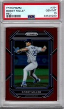 2023 Prizm Bobby Miller Red Rookie Card 39/199 PSA Gem Mint 10 (Only graded copy