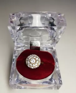 Antikes Ring Set Kristalle vergoldet, Parfait Collection Xxème Century - Bild 1 von 8