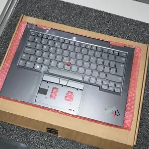 NUOVO UK Grigio Tastiera e Poggiapolsi Assemblaggio per Lenovo Thinkpad X1 Yoga (G6)✅UK ✅ - Foto 1 di 6