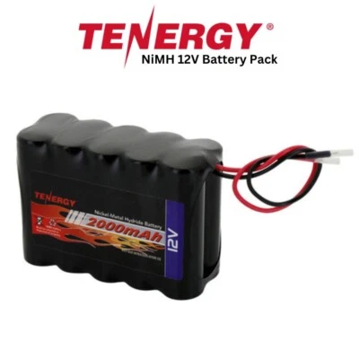 Tenergy 12V 2000mAh NiMH Battery Pack w/ Bare Leads DIY Rechargeable RC Battery - Image 1 of 4