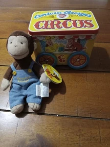 Curious George Tin & Stuffed Animal - Picture 1 of 7