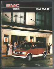   1986 GMC SAFARI Brochure, 20 page, Canadian GM Safari mini van 