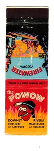 THE POWOW Streichholzheftchen Streichholzhülle - DOWNEY - RIVERA, KALIFORNIA - Bild 1 von 2
