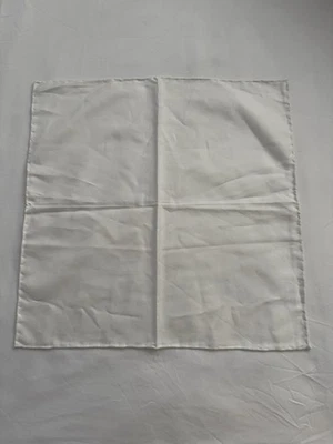 Pañuelo de bolsillo 100% blanco seda para hombre Foto 1 de 4