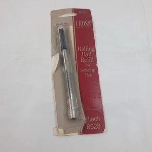 Repuesto de bola rodante cruzada para pluma Selectip cartucho de tinta negro 8523 vintage LEER - Imagen 1 de 9