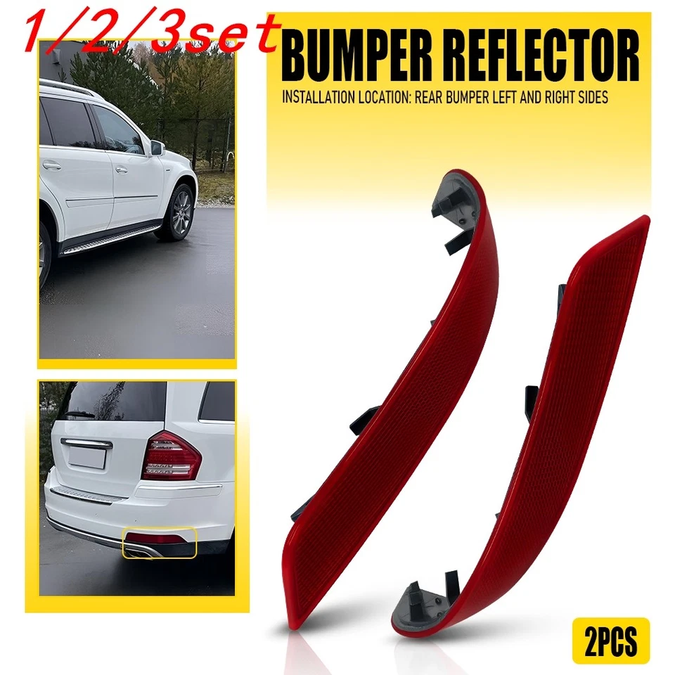 1/2 juego de reflectores de parachoques trasero para Mercedes-Benz GL X164 GL350 GL450 GL550 2010-12 Foto 1 de 1