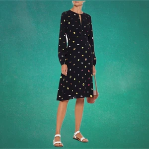 Diane Von Furstenberg Dress, Andrea printed crepe dress Avocado Print - Picture 1 of 4