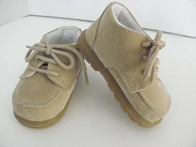 Infant Baby Toddler Sand-color Suede-style Casual SHOES ~Size 2~ 3-9 months - Image 1 of 4
