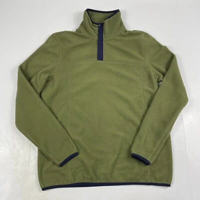 Jos. A. Camisa de banco para hombre mediana verde 1/4 cremallera polar manga larga pulóver exterior Foto 1 de 4