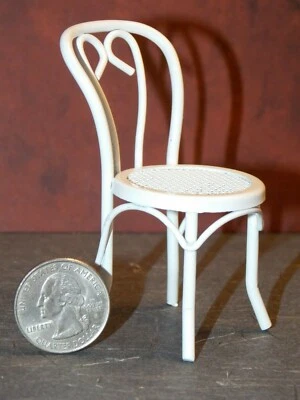 Dollhouse Miniature Chair White Metal 1:12 one inch scale D300 Dollys Gallery - Изображение 1 из 3