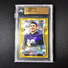 2020 Leaf Metal Draft Pre Production Proof Jacob Eason Portrait Crystal Gold 1/1