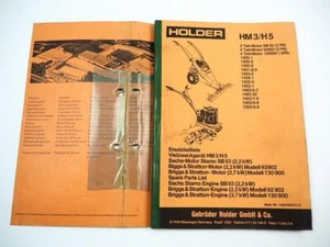 Holder HM3 H5 Vielzweckgerät Ersatzteilliste Ersatzteilkatalog Parts List 1981 - Bild 1 von 2
