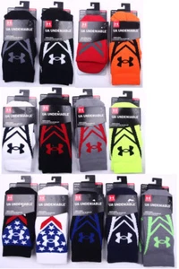 UNDER ARMOUR UA UNDENIABLE CREW SOCKS BOY'S UA SOCKS YOUTH SIZE 1-4 WOMENS 4-6.5 - Picture 1 of 4