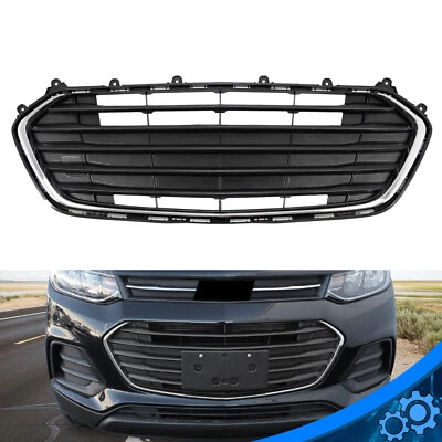 For Chevrolet Trax 2017-2021 22 Front Bumper Lower Grille Chrome＆Black Foto 1 de 4