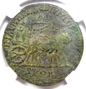 Ancient Roman Julia Titi AE Sestertius Coin 79-90 AD - Certified NGC VF - Picture 1 of 7