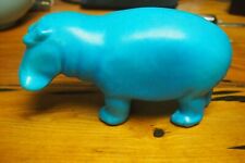 Blue Hippo (Hippopotamus)  Figurine – 4 ¼ ” x 8”