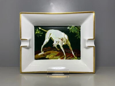 Hermes France Aschenbecher Hundemotiv Hund Dog Tray Signiert 1.Wahl L:19cm - Bild 1 von 4