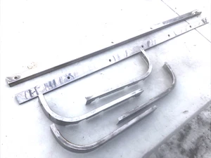 1967 68 69 BARRACUDA REAR SEAT MOLDING TRIM SET 6 NICE STAINLESS SURROUND - Picture 1 of 16
