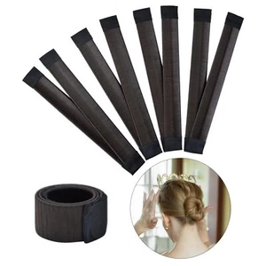 4 Pcs Dark Brown Magic Bun Makers Professional Hair Donut Shapers for Ballet - Picture 1 of 6