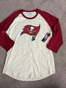 Tom Brady Shirt Tampa Bay Buccaneers Fanatics NFL Apparel Raglan Women Size L - Picture 1 of 4