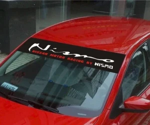 Nismo Nissan Motorsports International JDM Banner Striscia Sole Parabrezza Decalcomania Auto - Foto 1 di 1