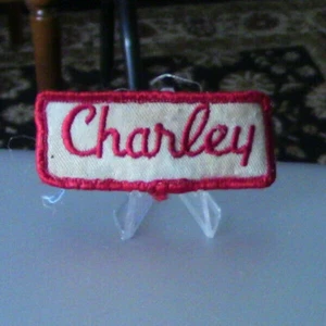 Uniform, Name Patch:CHJARLEY (White Background/Red Outline & Letters) - Picture 1 of 1