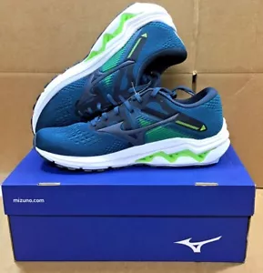 Mizuno Mens Wave Inspire 17 Blue/Green Running Shoes - Picture 1 of 7