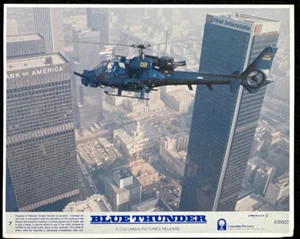 BLUE THUNDER Orig Film Mini Lobby Card Futuristischer Hubschrauber LA Action Thriller - Bild 1 von 1