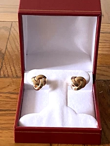 14 kt  Yellow Gold Lovers Knots Earrings  - Imagen 1 de 6