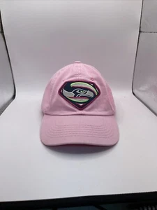 Seattle Seahawks Pink Womens Adjustable Strapback Hat Cap One Size Fits Most - Picture 1 of 9