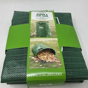 New REUSEABLE 53 Gallon Garden & Leaf Bags, 2 Pack, Green Expert Gardener - Picture 1 of 3