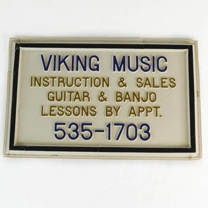NASHVILLE Viking Music Guitar Shop Sign Vintage Original - Picture 1 of 7