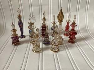 Hand Blown Glass Miniature Perfume Bottles for Perfume And Oils Multicolored - Picture 1 of 8