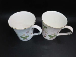 Wedgwood Wild Strawberry Pair of Mugs 3.5 inches - Picture 1 of 7