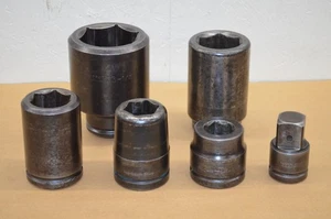 Williams Proto 1-1/2" Drive Imapct Sockets 1-1/2" to 3-1/4" w/ Proto Adapter 6pc - Picture 1 of 23
