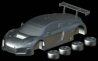 STL File - Audi R8 LMS GT3 (2021) - 3D Print 1/87 1/64 1/43 1/32 1/24 1/18 - Image 1 of 4