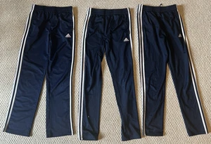Lot of 3 Adidas Sweat Pants Athletic Activewear Boys Youth Size L Navy Blue - Picture 1 of 1