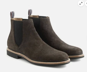 J Crew Oar Stripe Chelsea Boots Italian Suede Chocolate 10 J9019 - Bild 1 von 4