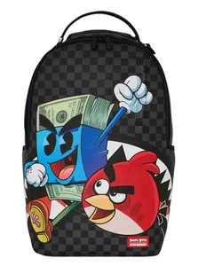 Mochila Sprayground Angry Birds X Money Boy🔥Nueva bolsa de libros negra bolsa escolar grande - Imagen 1 de 10