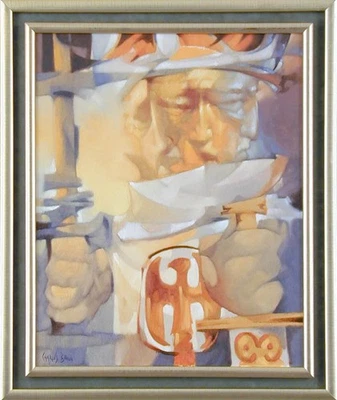 CHARLES BRAGG - "THE GUARDSMEN" OIL PAINTING ON PANEL SIGNED CIRCA 1961 - Image 1 of 2